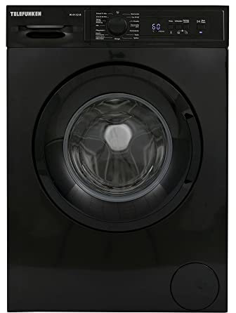 Telefunken W-01-52-B Waschmaschine (5 kg - 1000 U/Min) mit Mengenautomatik und Überlaufschutz / 15 Programme / Startzeitvorwahl / schwarz