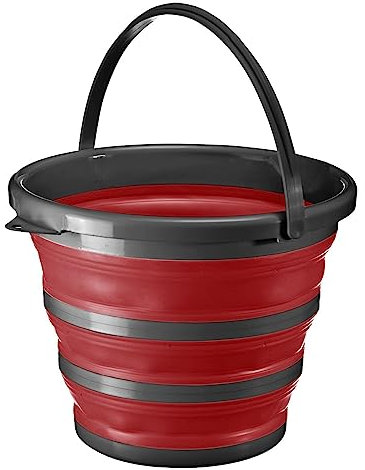 Westmark Secchio – secchio pieghevole con manico, salvaspazio e portatile, pratico secchio pieghevole per il campeggio, la pulizia o i giochi dei bambini – 10 litri