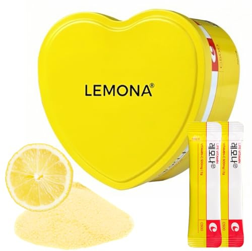 LEMONA Official Vitamin C Powder 500mg Korean Supplements Immune Support B6, B2, On-The-Go Packets Vitamin Healthy Living, Easy to Take Daily Energy Boost Korean Food Snacks Lemon (70Sticks)
