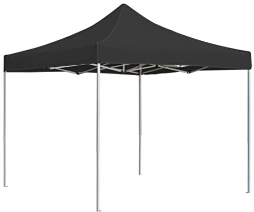 LAPOOH Professionellt hopfällbart festtält aluminium 2 x 2 m antracit, anti-UV- och vattentåligt utomhus trädgårdstält, professionellt festtält, evenemang skydd-48927