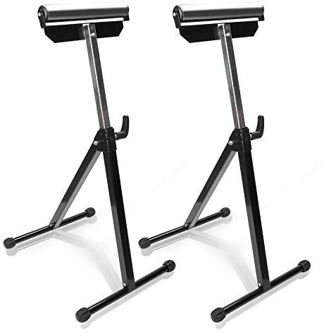 ISOISL Lot de 2 tréteaux à roulettes réglables en hauteur de 68 à 108 cm, avec pieds antidérapants, support jusqu'à 90 kg