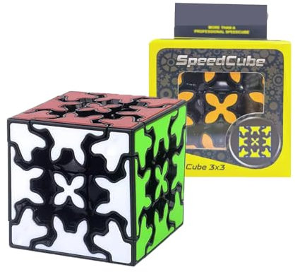 Cube Magique,Gear Cube,Cube Magique Créatif,Cube Magique Créatif,Gear Cube,Speed Cube avec Une Structure D'Engrenage Tridimensionnelle Rotative à 360 DegréS