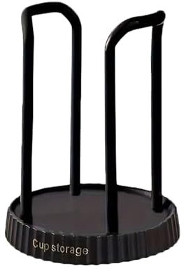 Distributori di bicchieri di carta usa e getta per bicchieri di carta da bagno, controsoffitto per tazze da caffè, collutorio, risciacquo, portabicchieri di carta da 141,7 g, NSj207 (nero, taglia