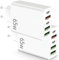 Pack 2 Cargador USB C - Carga Rápida - Cargador USB Múltiple 5 Puertos - Enchufe Multiple USB C 65 W – Adaptador Compatible con Samsung, iPad, iPhone, Google, Carga Rapida.65W
