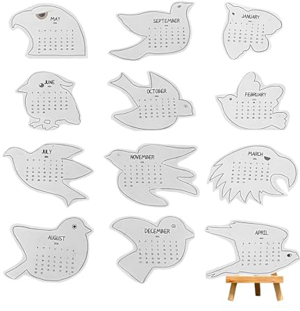 Calendario da Tavolo 2026 | Planner Con Arte Divertente A Forma Di | Calendario Familiare con 12 - per Donne e Uomini, Casa, Scuola, Stanza di Studio, Decorazione e Pianificazione