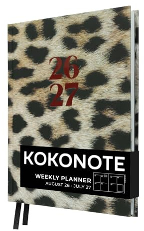 Kokonote Agenda 2026 2027 Semana Vista A5 Leopardo