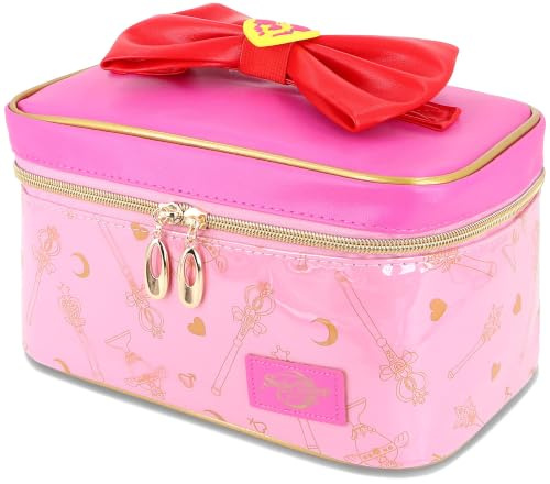 Roffatide Anime Sailor Moon Cosmetic Bag Donne Borsa per il Trucco Impermeabile Custodia per Organizer da Viaggio Rosa Medium