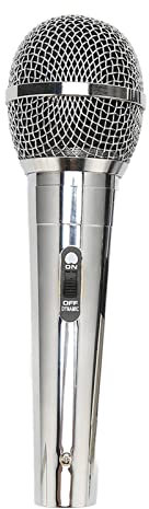 ASHATA Microphone Filaire, Microphone Karaoké avec Câble XLR de, Micro Portable Compatible avec Machine Karaoké/Haut-Parleur/ampli/mixeur, pour Chanter, Mariage et Activités de Plein