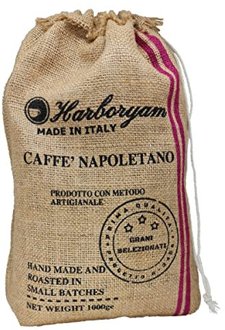 Harboryam coffee beans - Authentic blend Caffè Napoletano 100% Arabica medium roast made in Italy (1kg 1xbag)
