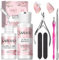 Saviland 60ML Nagelhautentferner Flüssig: Cuticle Remover Tools Set mit Cuticle Oil 30ML, Erweicht Nagelhaut, Entfernt tote Hautzellen, Hände Füße Nagelpflegeset mit Nagelhautzange Nagelhautschieber