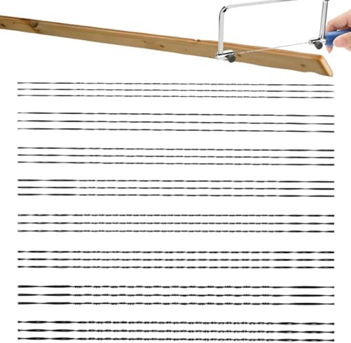 Lames de Scie à Chantourner,24pcs Lames de Scie,Lames de Scie à Chantourner avec Dents en Spirale,Dents Spiralées de Scie,Pour le découpage de sciage de plastique en métal en bois Carve