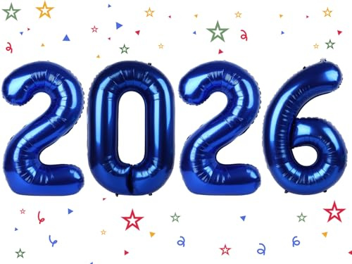 2027 Balloons - Night Blue new years balloons, Happy new years decorations