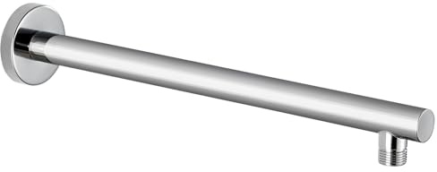 Bras de Douche Avec Bride et Ruban PTFE, Voolan 38cm Rallonge Bras de Tête de Douche pour Salle de Bain Tête de Douche Fixe Ronde, Solide en Acier Inoxydable