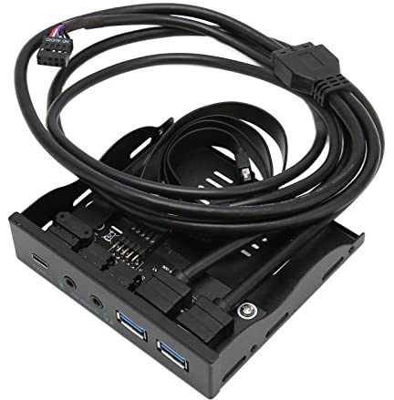 ZJchao USB Floppy Drive, Diskettläsare Floppy Disk Reader Front Panel USB 3.2 HUB 10Gbps Plug and Play Iron Shell Disk Reader för för eller PC, Laptop och Desktopop
