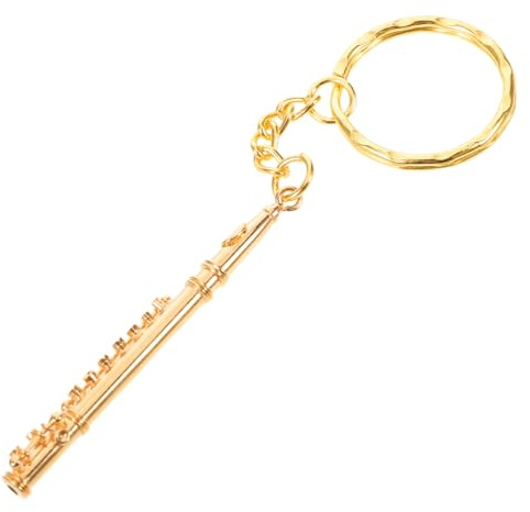 BESTYASH Mini Flûte Métallique Porte-clés Vintage Résistant pour Sac à Dos et Sac à Main Ornement Musical Portable pour Amateurs de Musique et Décor Festival