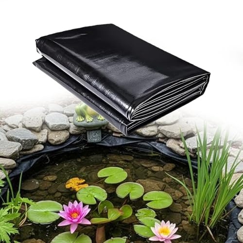 TIANTMIN Lámina para Estanque 200 x 1100 cm Flexible Membrana de Estanque Grande Fcil de Cortar para Estanques de Peces Fuentes de Corrientes y Jardines Acuáticos, Negro