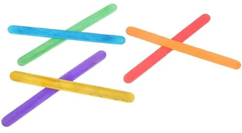 Dioche Stick DIY Craft 300 Palitos Coloridos para Manualidades de Helado, Palitos de Madera Ecológicos para Manualidades y, Perfectos para Proyectos de Verano, Actividades Escolares en el Hogar y