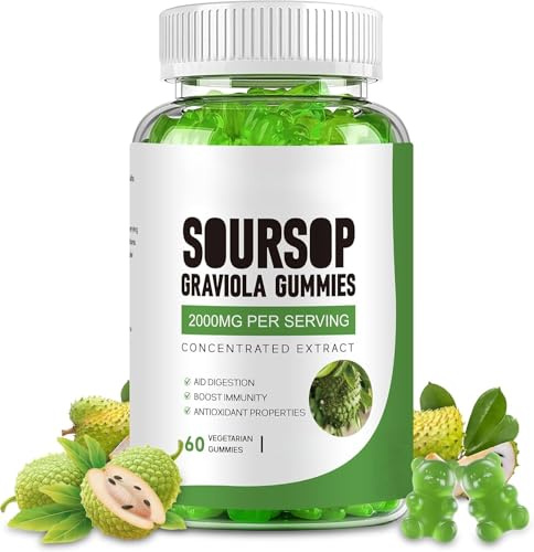 Gommose di soursop, per supporto immunitario e antiossidante, equilibrio generale e interno, apoyan la salud digestiva de la piel,