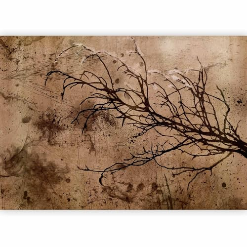 murando - Carta da Parati Albero Vintage Retro 400x280 Murales per Soggiorno e Cameretta Decorazione da Muro - Carte da Parati Moderne - Fotomurali in TNT - Poster Astratto Natura Marrone b-A-0814-a-a