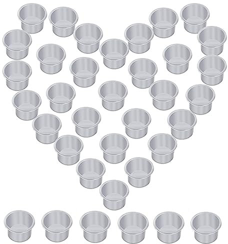 40 Stück Mini Kerzeneinsätze aus Metall Deko Kerzeneinsatz Creative Kerzenhalter aus Metall Tafelkerzen Teelichthalter für Stabkerzen, Tafelkerzen, Baumkerzen, Pyramidenkerzen, Puppenkerzen