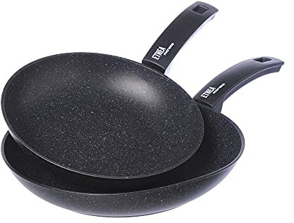 Moneta Etnea Evolution Set Padelle 24-28cm, anche per induzione, 100% Made in Italy