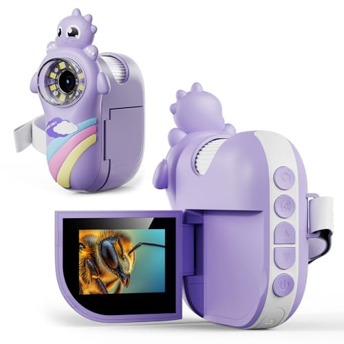 Microscope for Kids, 2.0 Inch Digital Microscope with 1000X Magnification, Handheld Camera Mini Pocket Magnifying Glass, Educational Christmas Birthday Gifts Toys for Ages 3 - 12 year old, Purple