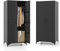 KOMFOTTEU Gartenschrank aus Rattan, Aufbewahrungsschrank mit 5 Einlegeböden & Hängeregal, Terrassenschrank Geräteschrank mit Doppeltüren, Rattanschrank 72 x 50 x 157 cm (Schwarz)