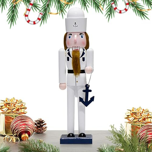 Figure Di Di Natale,Ornamenti Di | Decorazioni di in legno fatte a mano da 15 pollici,Decorazioni natalizie King Nutcrackers, soldato per fest