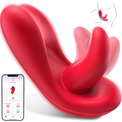 Panty Vibrator Sex Toys Couples for Women, 10 Tongue Licking & Swing Clitoral Stimulator Vibrators Bendable Nipple Clamp Adult Sex Toy, Bullet Vibabrator 3 Powerful Motors App Remote Control Vibrater