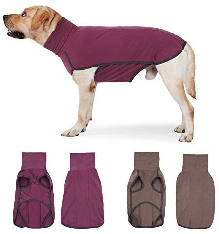 Hundtröja med polokrage varm vinterpullover husdjurskläder för liten medium stor hund