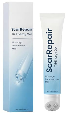 Narbencreme mit Massage-Roller, 20ml Narbensalbe für Schöne Haut, Macht Frische und Alte Narben Geschmeidiger und Glatter, Verbessert Erscheinungsbild Haut, Narben Pflege Gel, Körperpflege
