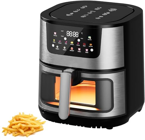 7-i-1 Air Fryer 15l, 2800w Halogenugn Med 7 Förinställda Menyer & Visuellt Fönster & Digital Pekskärm, 400°f Matlagning Multifunktionell Elektrisk Fritös För Kommersiella Hem B