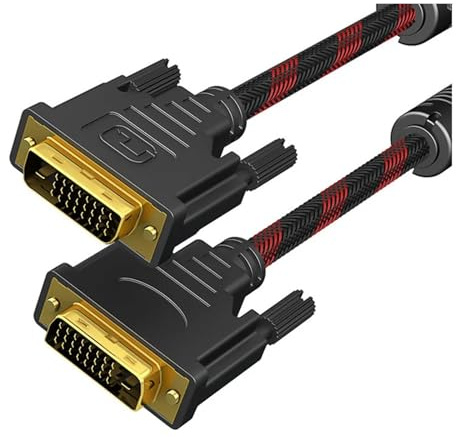 24+1 Dual Link DVI-D Hane Till Hane-kabel, DVI Till DVI Digital Videokabel, for HDTV, Spelskärm Och Projektor(DVI to DVI-3M 10FT)
