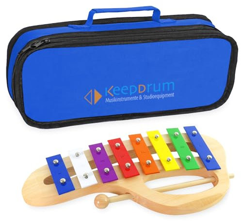 keepdrum KGS-C Glockenspiel aus Holz mit Tasche