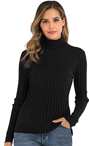 Enjoyoself Dam polotröja vinter jumper långärmad pullover stickad ribbad tröja stickade toppar