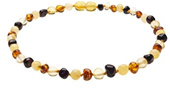Genuine Amber Necklace from Baltic Sea Made with Polished Mixed 34 cm (13.4 Inches)