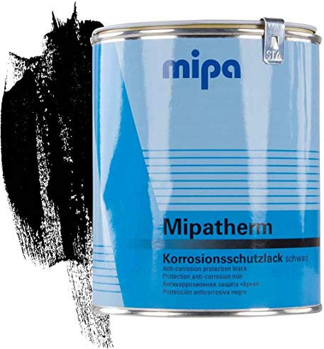 MIPA | Thermo- /Auspufflack | SCHWARZ | 0,75 l | restaurieren | Traktor | lackieren | Farbe | Trecker | Frontlader | Lack | Lackierung | Farbton | schnelltrocknend | deckend