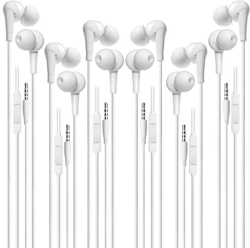 VddSmm 6 Pack Auriculares con Cable con Micrófono y Control de Reproducción, Adecuados para Teléfonos Móviles, Tabletas, MP3 y Otros Dispositivos de Audio de 3,5 mm