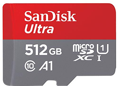 SanDisk Ultra 512 GB microSDXC UHS-I-Karte für Chromebook mit SD-Adapter (Für Smartphones und Tablets, A1, Class 10, U1, Full HD-Videos, bis zu 150 MB/s Lesegeschwindigkeit) 10 Jahre Garantie