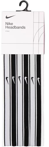 Nike Swoosh Sport Headband Stirnband 6er Pack (one Size, White/Black/White)