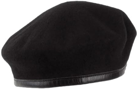 COACOM 1 Stück Baskenmütze, Wollbaskenmütze, Schwarze Baskenmütze, Verstellbare Damen-Baskenmütze, Warme Mütze, Modische Pendler-Dekorationsmütze, Geeignet für Den Alltag, Zur Schule Gehen, Pendeln