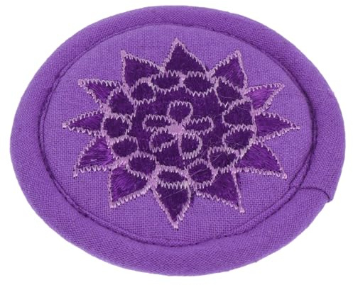 Vaguelly Tibetan Embroidered Singing Bowl Cushion Pad 6.30In Yoga Meditation Sound Therapy Mat for Buddhist Altar Decoration and Gift