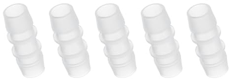 PATIKIL 5pcs Conector de Manguera para Acuario, Accesorio Recto de Púas de Plástico Conexión de Manguera Empalmador Adaptador Igual de Empalme para Aire Agua Tuberías Jardín Riego, 16mm