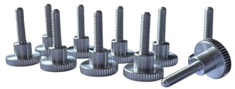 PrecisionGeek - Tornillos de hombro de aluminio DIN 464, M3 x 16 mm, juego de 10 piezas