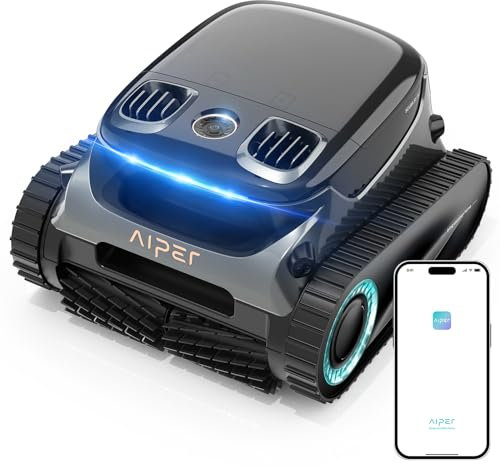 AIPER Scuba S1 Pro Poolroboter Boden und Wand mit App, Horizontaler Wasserlinienreinigung, 180 Minuten Laufzeit, Ideal für Eingelassene Pools bis zu 200㎡ (Generalüberholt)