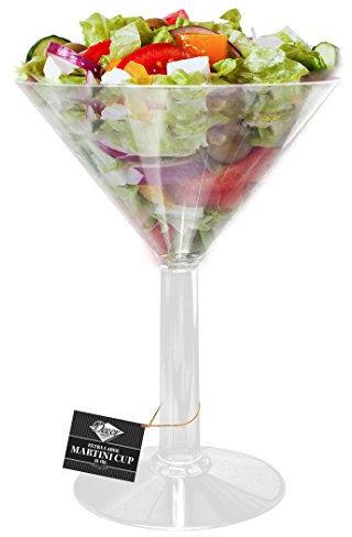 Decorline – engångs martiniglar X Large Fingerfood av plast – 6 stycken–840 ml