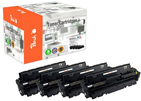 Peach H410-CF410/1/2/3-C04 Spar Pack Tonermodule (BK, C, M, Y) ersetzt HP No. 410A, CF410A, CF411A, CF412A, CF413A für z.B. HP Color LaserJet Pro MFP M 477 fdw, HP Color LaserJet Pro MFP M 377 dw