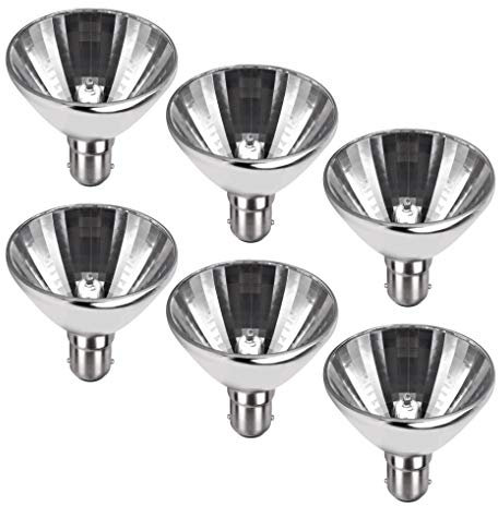 NCC-Licht 6 bombillas halógenas reflectoras de bajo voltaje Aluline 50 W B15d R56 blanco cálido 3000 K 10°