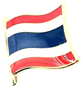 Thailand thailändsk siam metall emalj landsflagga pin emblem, Metall
