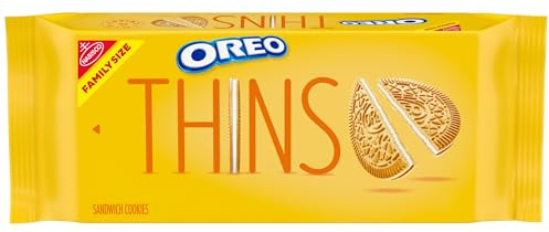 OREO Thins Golden Sandwich Cookies, Family Size, 11.78 oz